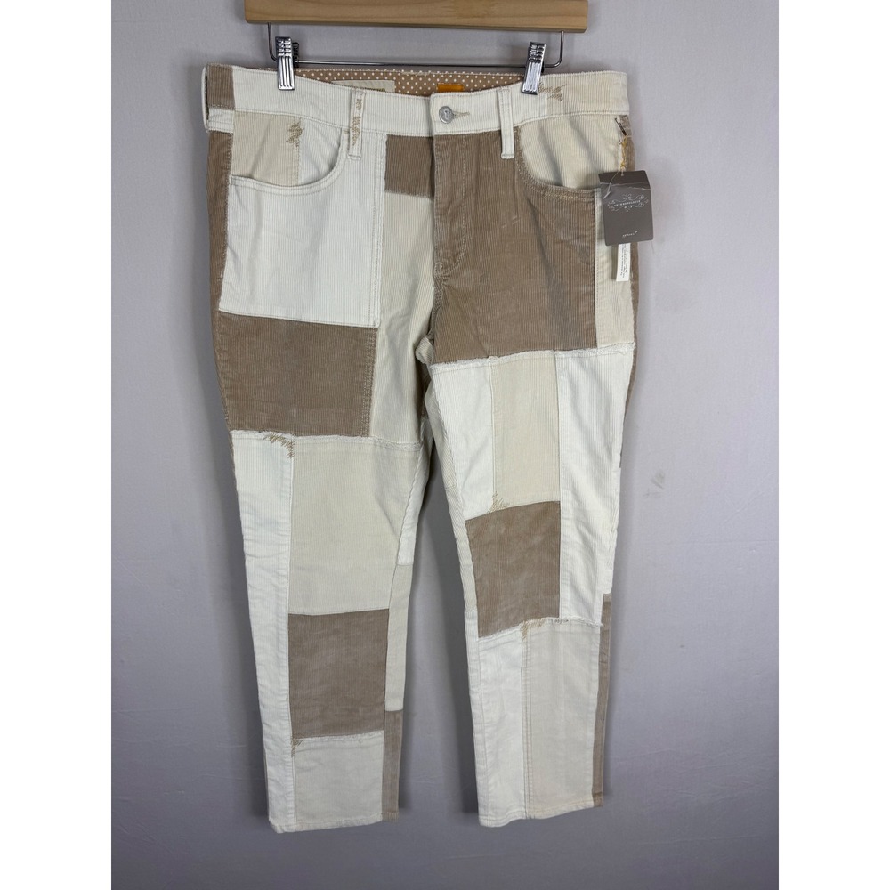 Pilcro Anthropologie Stet Patchwork Corduroy Slim Ankle 32 NWT